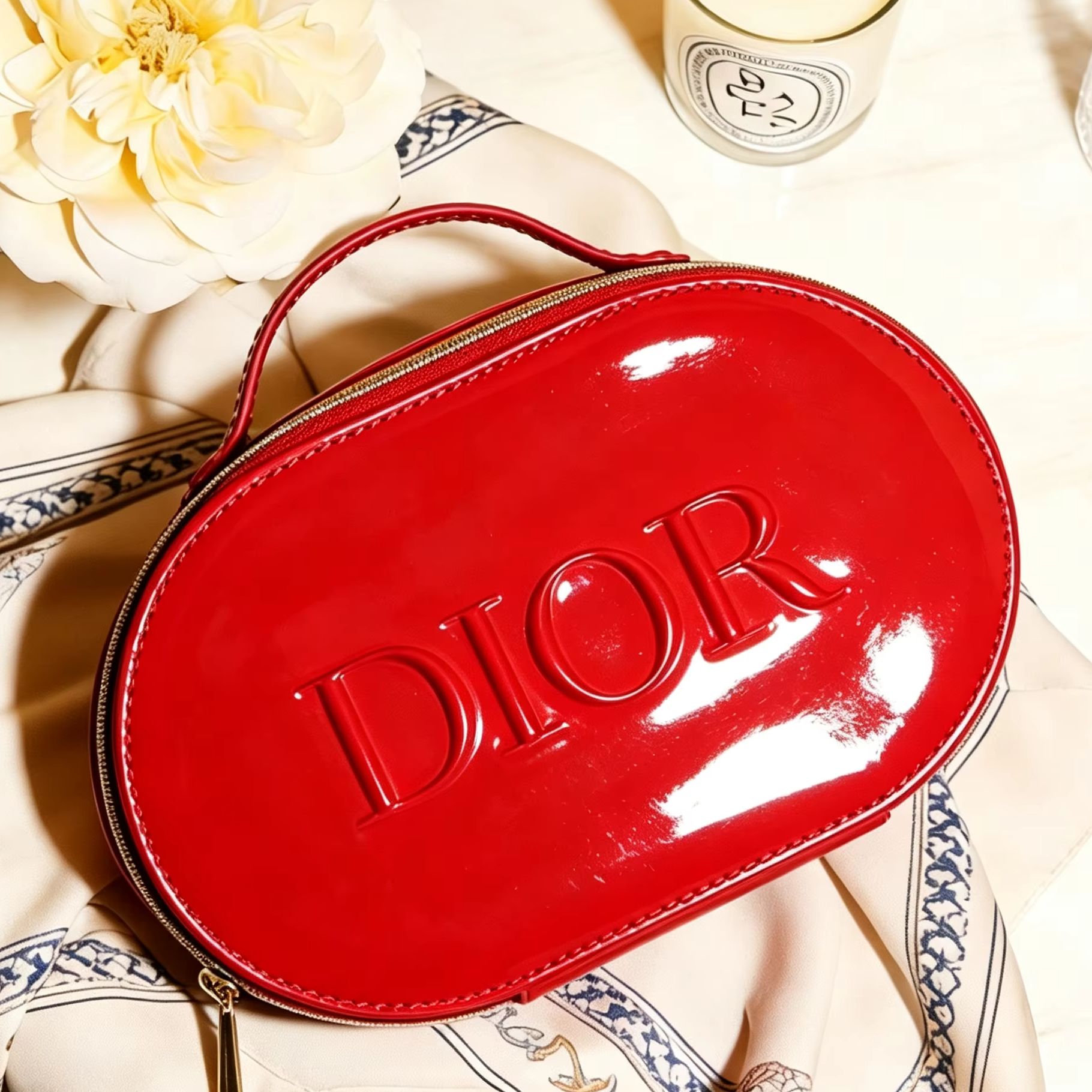 Luxury Skincare Brands - Dior’s Bag Red Cosmetic Bag Luxury