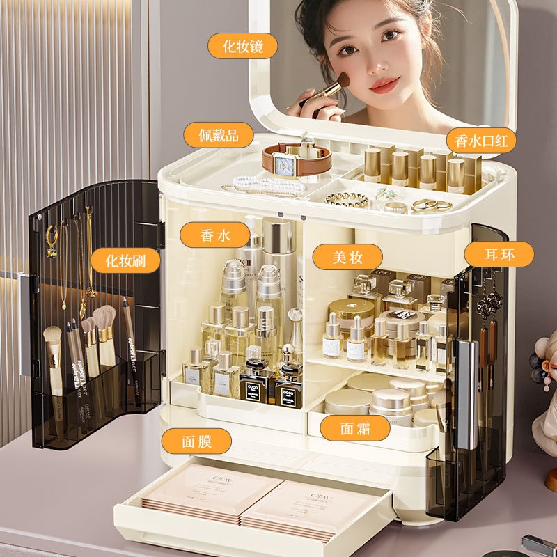 Cosmetics storage box, mirror, - Luxury High End Skincare recensie en prijs
