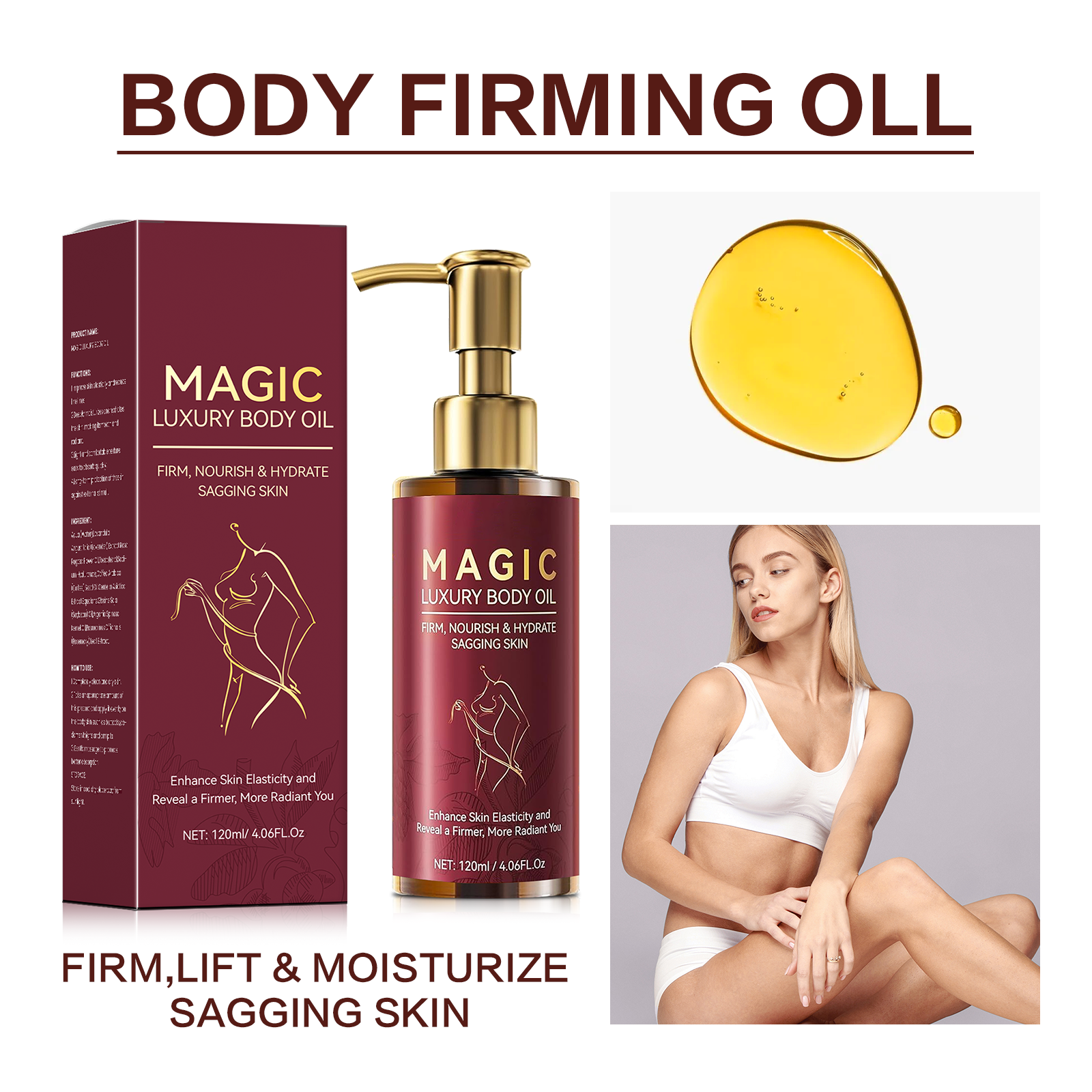 120ml Tighten Body Oil For But - Luxury Skincare Brands recensie en prijs