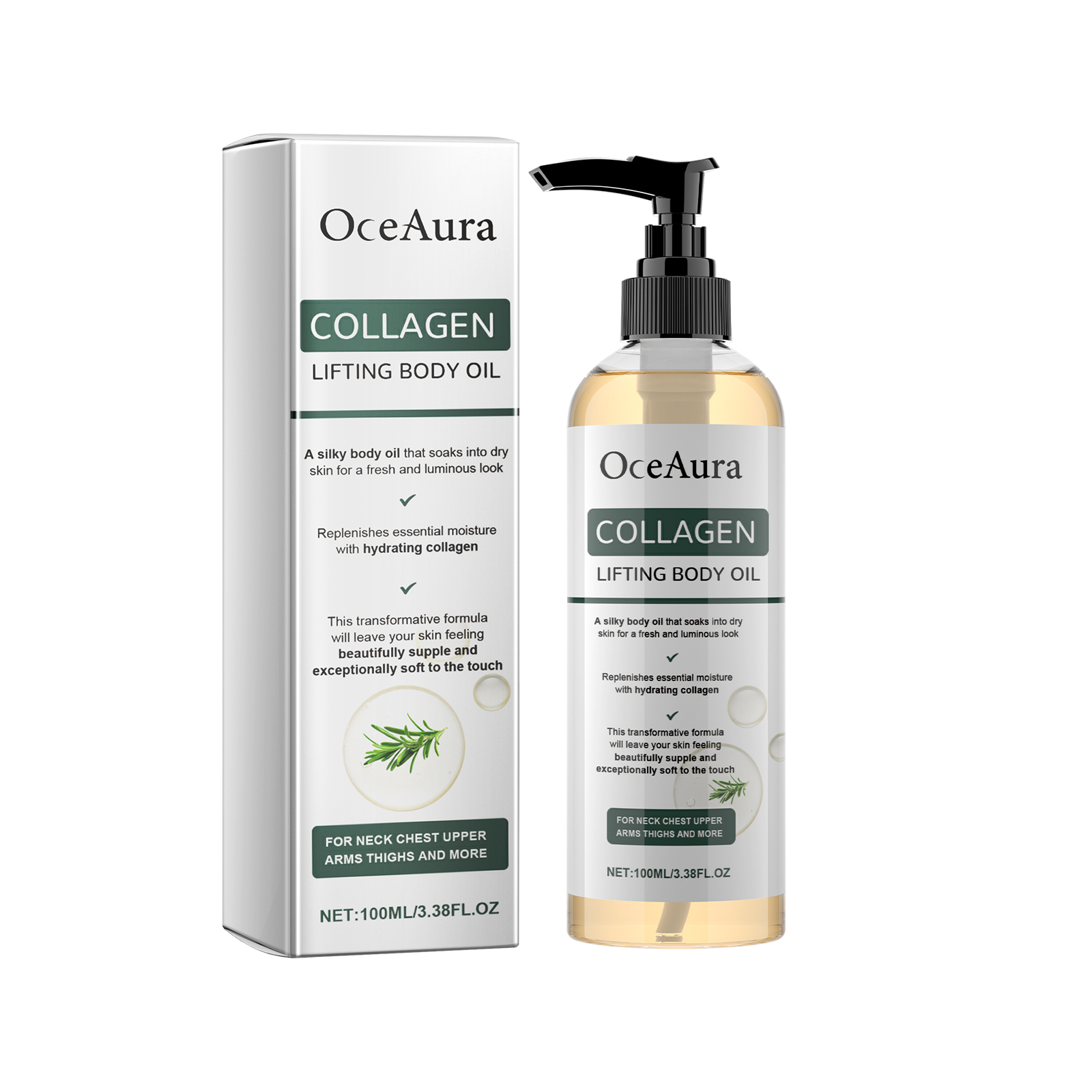 OceAura Collagen Body Oil Tigh - Luxury Skincare Brands recensie en prijs